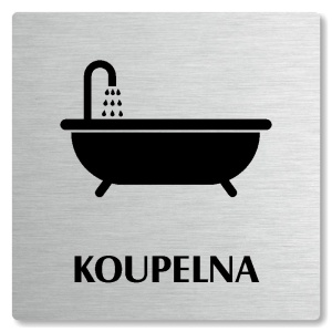 Koupelna, 118x118mm, stříbrná, Nevada